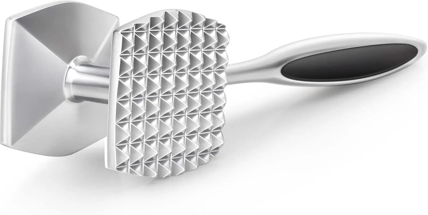 Aliglow Meat Tenderizer Hammer Tool Pounder For Tenderizing Steak Beef Poultry, Heavy Duty Dual-Sided Mallet with Soft Grip Handle - Multifunctional Kitchen Beater for Chicken,Fish, Baking
Aliglow Meat Tenderizer Hammer Tool Pounder For Tenderizing Steak Beef Poultry, Heavy Duty Dual-Sided Mallet with Soft Grip Handle - Multifunctional Kitchen Beater for Chicken,Fish, Baking