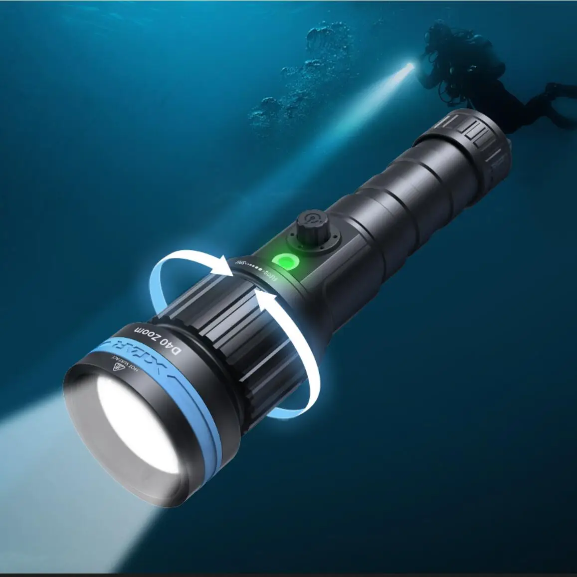 XTAR D40 ZOOM Diving Flashlight Adjustable Beam Dive Light Focus 1600LM Rechargeable USB-C Rechargeable Compact Design Torch
XTAR D40 ZOOM Diving Flashlight Adjustable Beam Dive Light Focus 1600LM Rechargeable USB-C Rechargeable Compact Design Torch