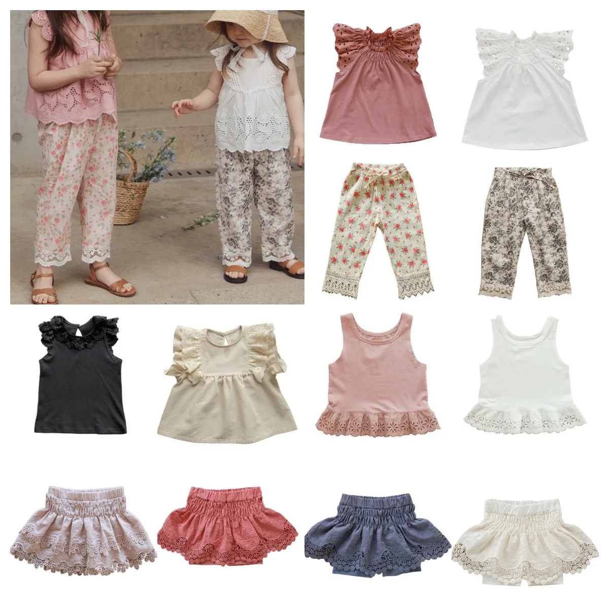 Girls Clothes 2025 Summer Korean Children's Clothing Kids Girls Cute Lace T-shirt and Lace Shorts Skirts Outfit Set Toddler
Girls Clothes 2025 Summer Korean Children's Clothing Kids Girls Cute Lace T-shirt and Lace Shorts Skirts Outfit Set Toddler