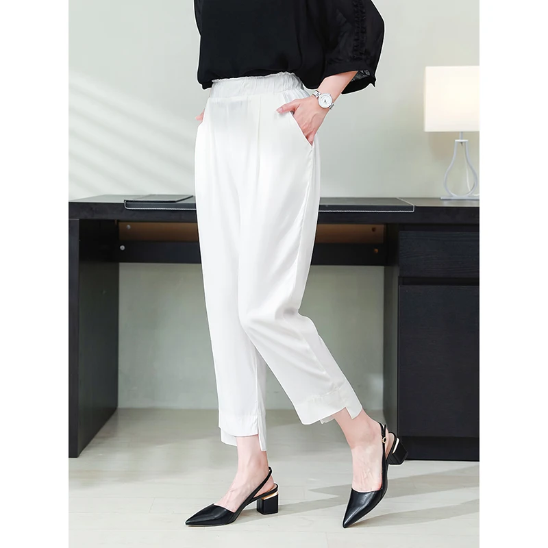 High Waist Elastic Harlan Casual Pants Nine Points Versatile Dkchenpin Commute Style Copper Rayon Blend Regular Thickness
High Waist Elastic Harlan Casual Pants Nine Points Versatile Dkchenpin Commute Style Copper Rayon Blend Regular Thickness