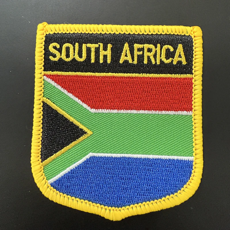 South Africa Flag Shield Shape Iron on Embroidery Patches Saw on Transfer Patches Sewing Applications for Clothes Back Pac
South Africa Flag Shield Shape Iron on Embroidery Patches Saw on Transfer Patches Sewing Applications for Clothes Back Pac