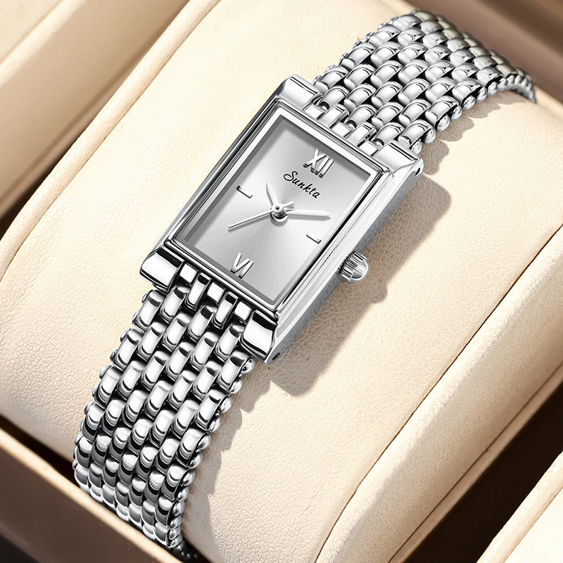 SUNKTA Fashion Women Watch Creative Square Stainless Steel Waterproof Watch For Women Elegant Bracelet Quartz Wristwatch Ladies
SUNKTA Fashion Women Watch Creative Square Stainless Steel Waterproof Watch For Women Elegant Bracelet Quartz Wristwatch Ladies