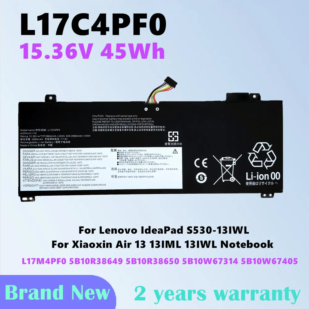 L17M4PF0 L17C4PF0 Аккумулятор для Lenovo IdeaPad S530-13IWL (81J7) (81WU) Для Xiaoxin Air 13 13IML 13IWL 5B10R38649
L17M4PF0 L17C4PF0 Аккумулятор для Lenovo IdeaPad S530-13IWL (81J7) (81WU) Для Xiaoxin Air 13 13IML 13IWL 5B10R38649