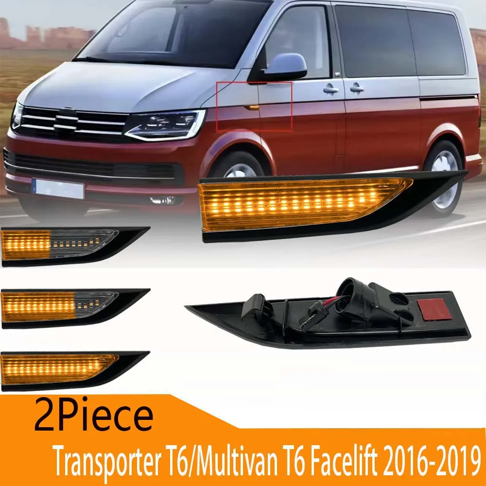 Clear Lens LED Dynamic Side Marker Light Turn Signal Lamp Amber LED Sequential Flashing For VW Transporter T6 Multivan 2016-2019
Clear Lens LED Dynamic Side Marker Light Turn Signal Lamp Amber LED Sequential Flashing For VW Transporter T6 Multivan 2016-2019