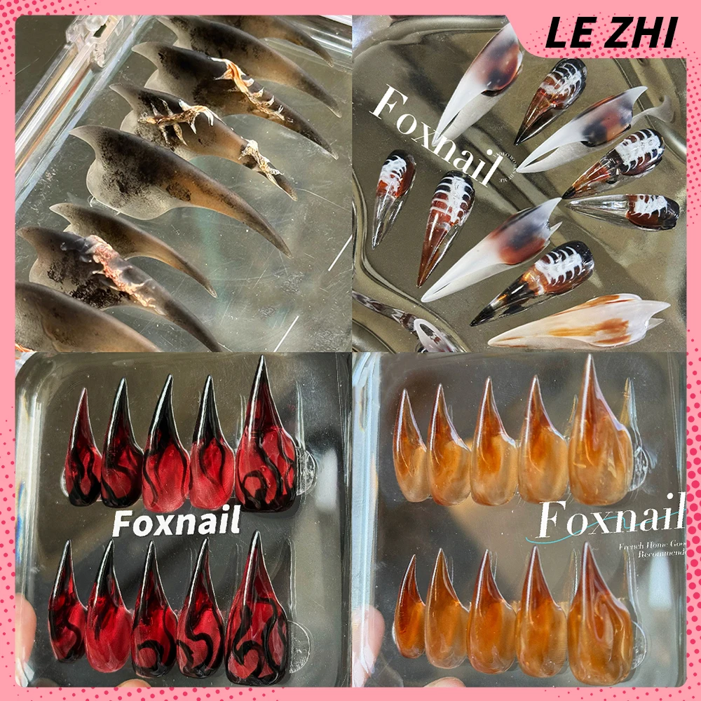 Dark Gothic Long Dragon Shape Claw Cat Paws Handmade Reusable Fake Nail Hot Girl Europe America Colorful Gradients Press On Nail
Dark Gothic Long Dragon Shape Claw Cat Paws Handmade Reusable Fake Nail Hot Girl Europe America Colorful Gradients Press On Nail
