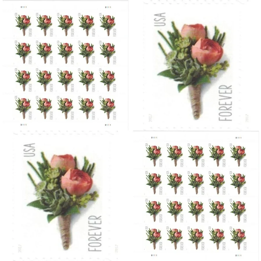 Celebration Boutonniere Forever Stamps - Sheet of 20 United States Postage Stamps
Celebration Boutonniere Forever Stamps - Sheet of 20 United States Postage Stamps
