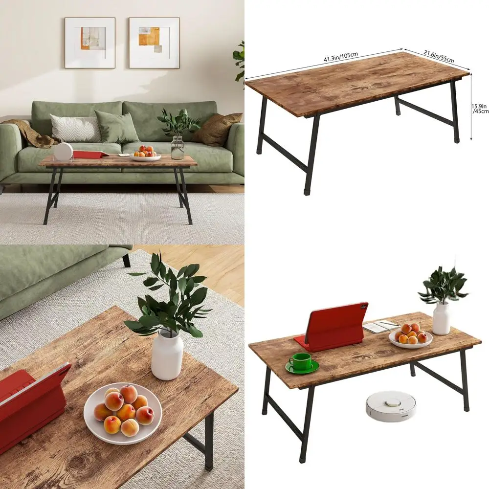 Rustic Brown Industrial-Style Coffee Table, No Assembly Required, Suitable for Home or Office Living Rooms
Rustic Brown Industrial-Style Coffee Table, No Assembly Required, Suitable for Home or Office Living Rooms