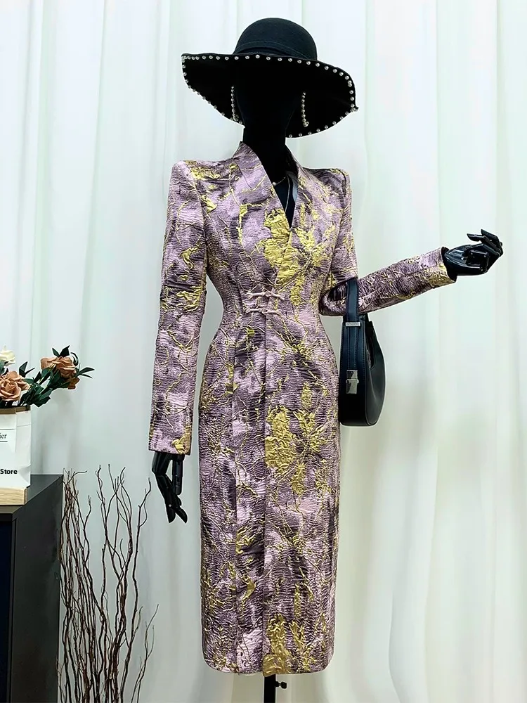 Pine No Button Chinese Sle Floral Embroidery Heavy Eming Gold Pring Stand Collar Women's Coat Spring 2026
Pine No Button Chinese Sle Floral Embroidery Heavy Eming Gold Pring Stand Collar Women's Coat Spring 2026