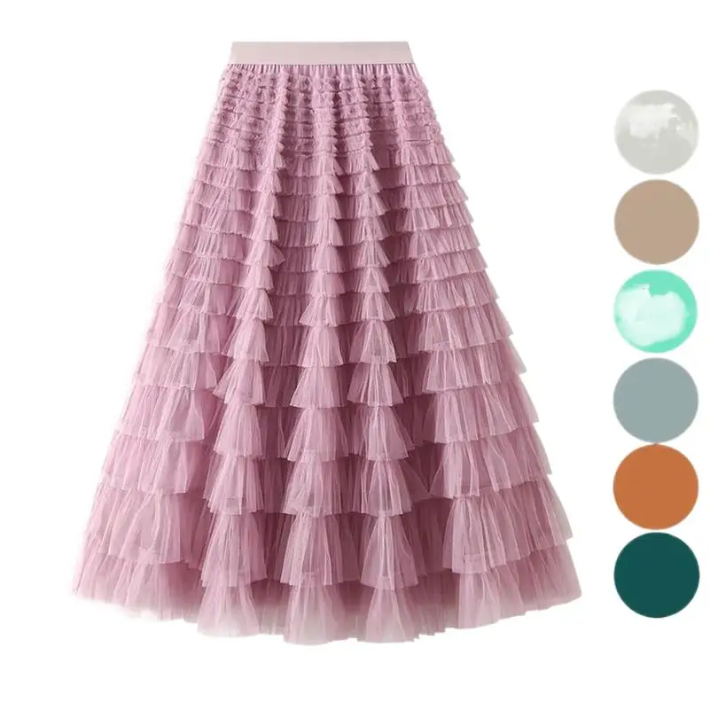 Vintage Tulle Long Skirts 2024 Summer Women Elastic Waist Pleated Skirts Elegant Korean A Line Lady Skirts Mesh Overlay Skirt
Vintage Tulle Long Skirts 2024 Summer Women Elastic Waist Pleated Skirts Elegant Korean A Line Lady Skirts Mesh Overlay Skirt