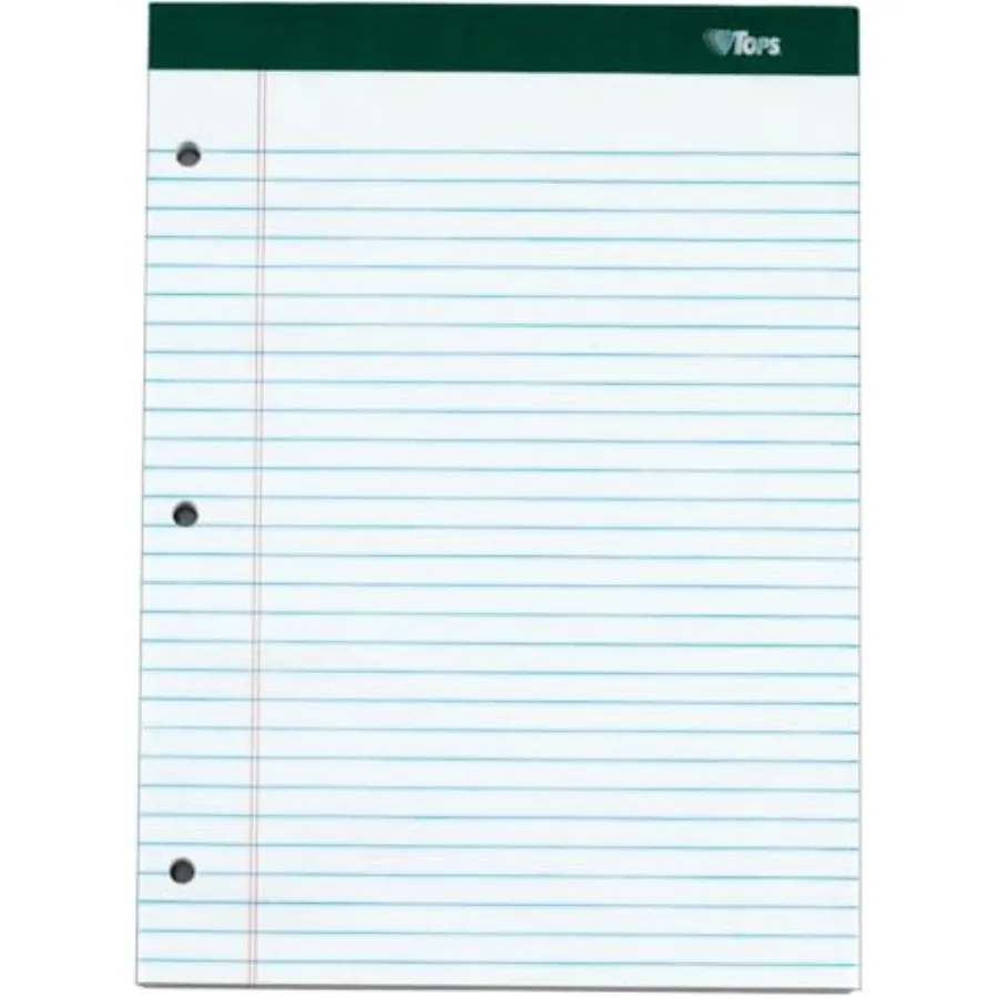 63437 Double Docket Ruled Pads 8 1/2 x 11 3/4 White 100 Sheets Pack of 6 Pads
63437 Double Docket Ruled Pads 8 1/2 x 11 3/4 White 100 Sheets Pack of 6 Pads