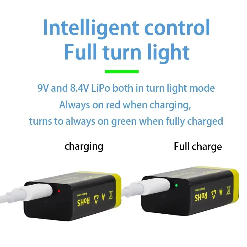 Kuugro 9V Rechargeable Li-ion Battery 850mAh USB Charging 6F22 Compatible with RC Helicopter Model Multimeter Toy
Kuugro 9V Rechargeable Li-ion Battery 850mAh USB Charging 6F22 Compatible with RC Helicopter Model Multimeter Toy