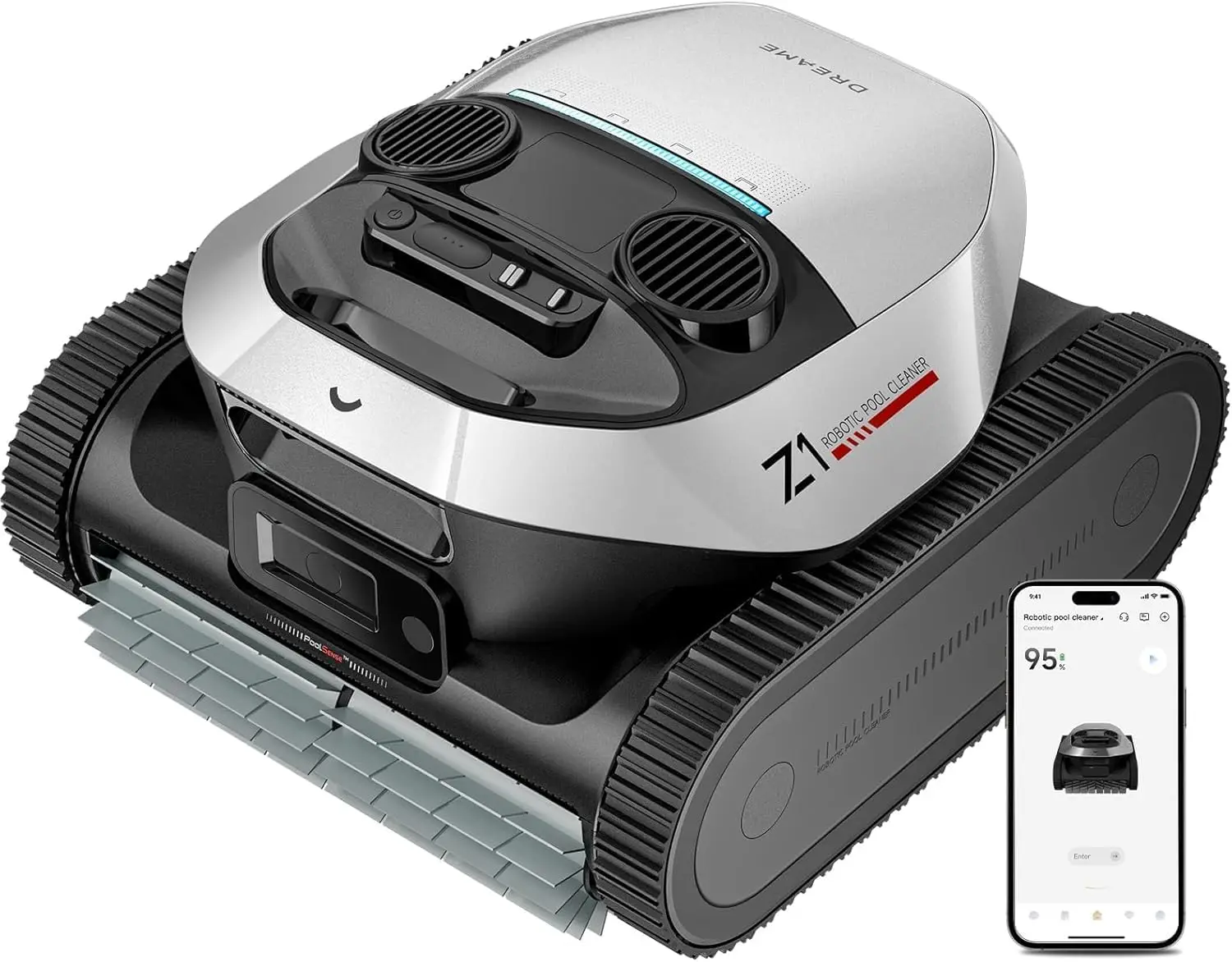 Z1 Cordless Robotic Pool Cleaner, 8000 GPH Suction, Floor & Wall & Waterline Cleaning, Automatic Pool Vacuum for Above, Custom
Z1 Cordless Robotic Pool Cleaner, 8000 GPH Suction, Floor & Wall & Waterline Cleaning, Automatic Pool Vacuum for Above, Custom