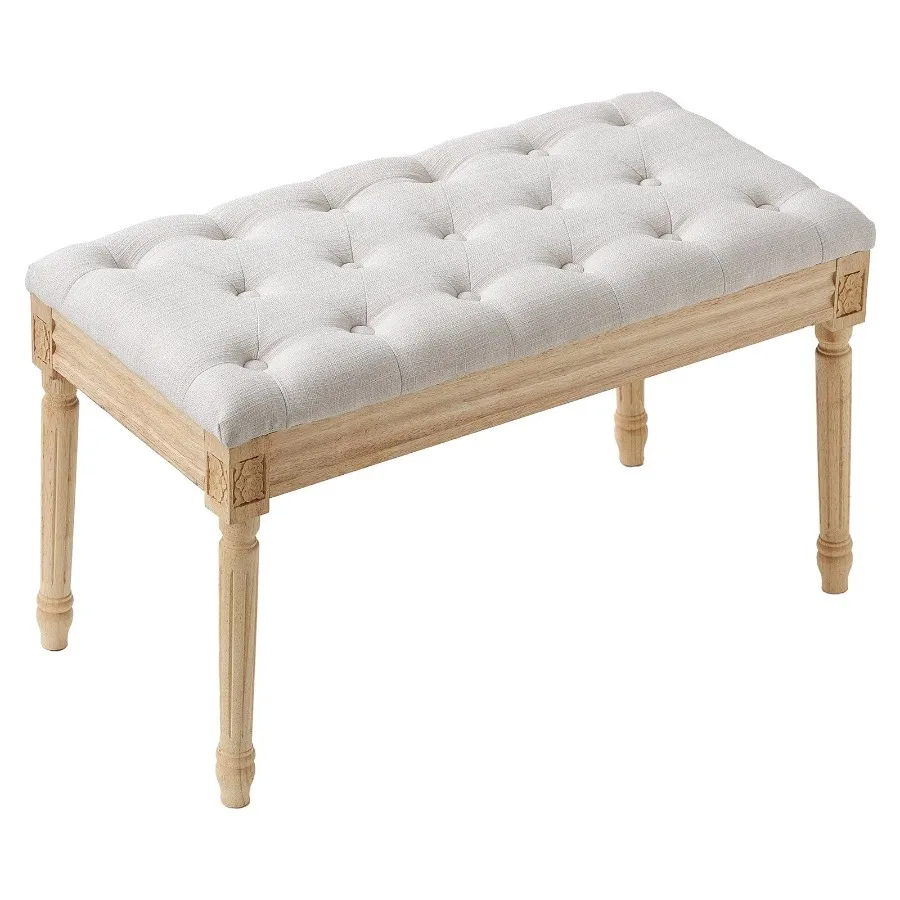 Upholstered Bench 16W man Bench End of Bed Bench with Foam Padded Cushion and Rubberwood Legs Tufted Footrest Stool Entryway B
Upholstered Bench 16W man Bench End of Bed Bench with Foam Padded Cushion and Rubberwood Legs Tufted Footrest Stool Entryway B