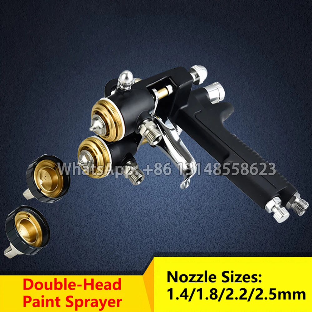 Double Head Spray Gun Dual Nozzle Sprayer External Mixing Two-component Coating With 1.4/1.8/2.2mm Nozzle Paint Spraying Tool
Double Head Spray Gun Dual Nozzle Sprayer External Mixing Two-component Coating With 1.4/1.8/2.2mm Nozzle Paint Spraying Tool