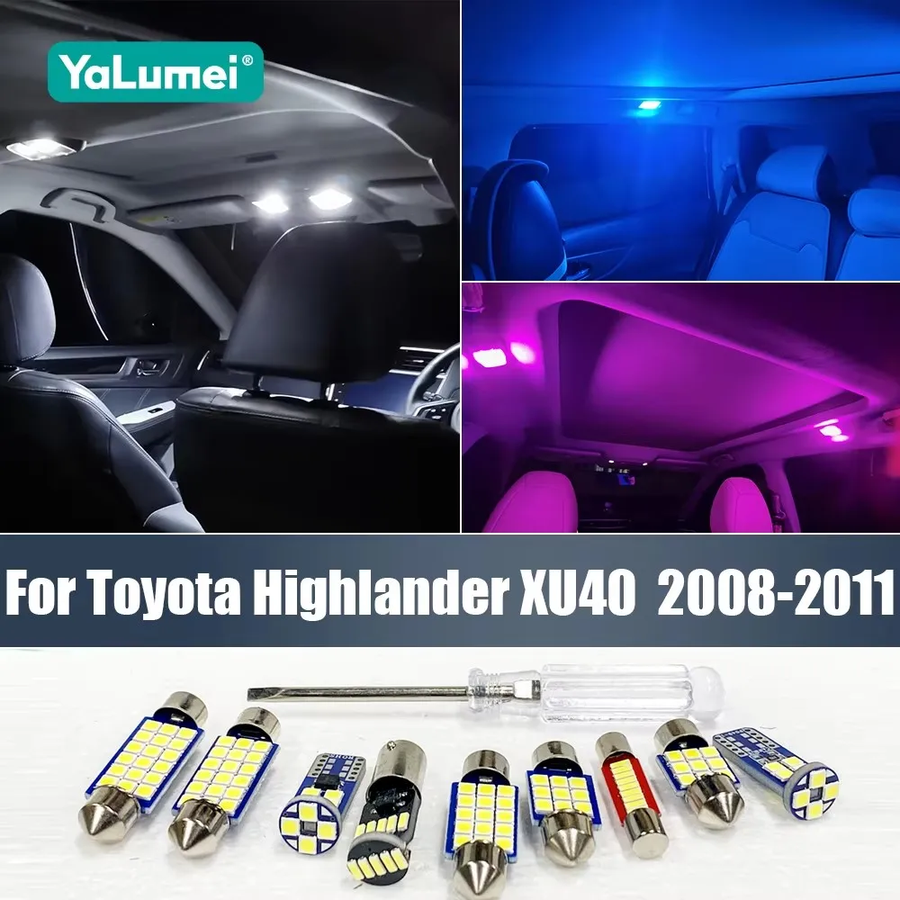Для Toyota Highlander XU40 Kluger 2008-2011: Комплект из 5 светодиодных ламп 12В без ошибок для салона автомобиля (лампы для чтения, плафона)
Для Toyota Highlander XU40 Kluger 2008-2011: Комплект из 5 светодиодных ламп 12В без ошибок для салона автомобиля (лампы для чтения, плафона)