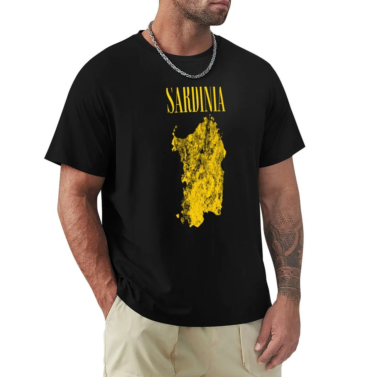 Distressed SARDINIA 90s Grunge Rock Style T-Shirt Stretch Fabric Comfort T-Shirt
Distressed SARDINIA 90s Grunge Rock Style T-Shirt Stretch Fabric Comfort T-Shirt