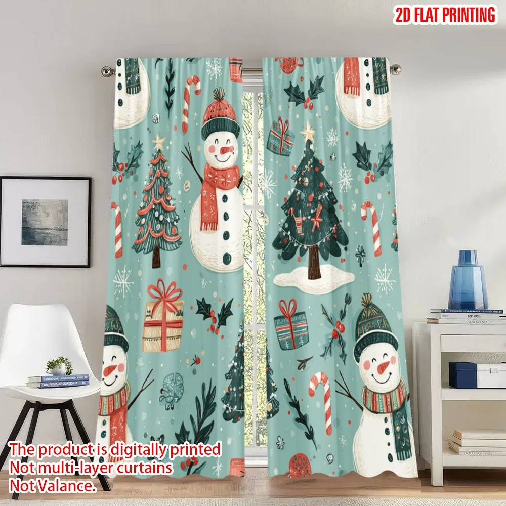 2pcs 2D flat printing Happy Christmas Scene Curtains Christmas Snowman Trees Candy Digital Printed Polyester Drapes Holiday
2pcs 2D flat printing Happy Christmas Scene Curtains Christmas Snowman Trees Candy Digital Printed Polyester Drapes Holiday