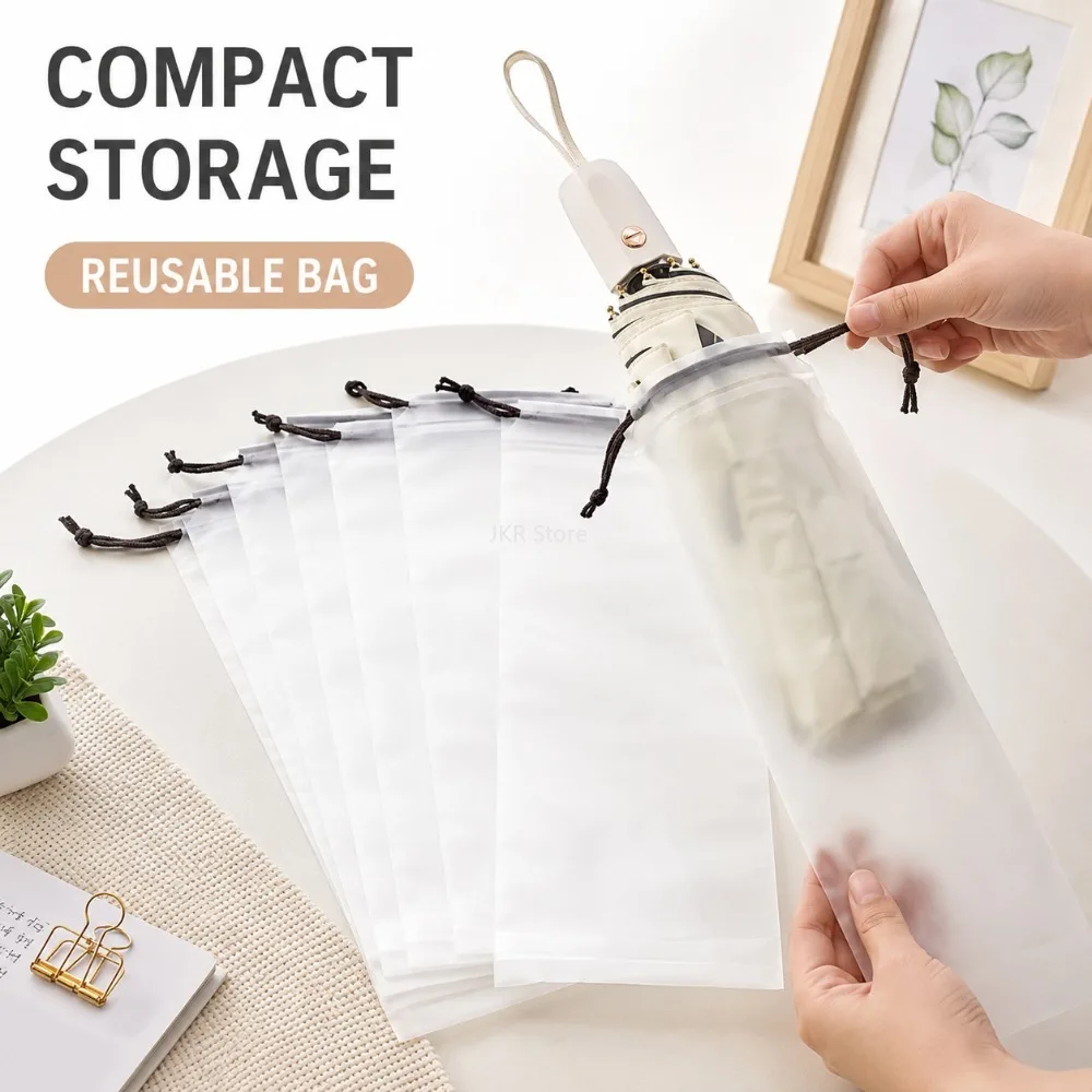 Collapsible Umbrella Storage Bag - Waterproof Leak-Proof Reusable Pouch, Lightweight Translucent Drawstring Pocket Wet Carry
Collapsible Umbrella Storage Bag - Waterproof Leak-Proof Reusable Pouch, Lightweight Translucent Drawstring Pocket Wet Carry