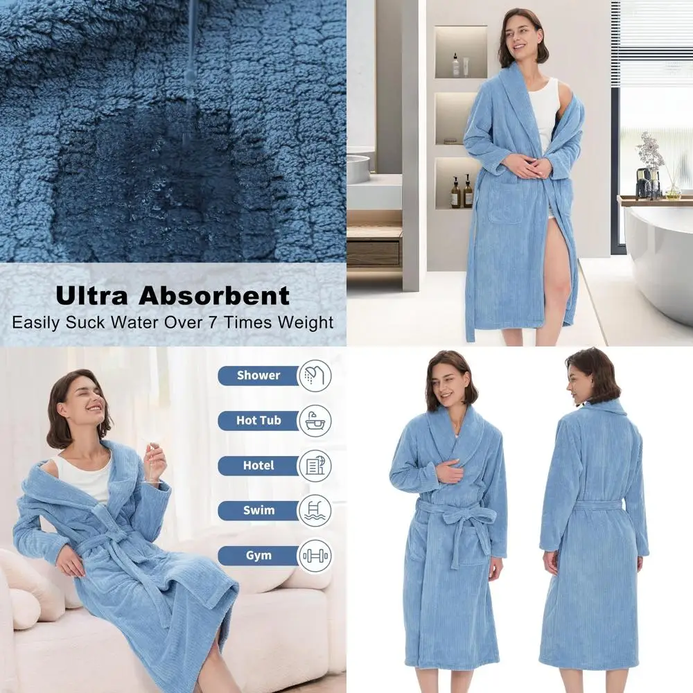 Роскошный женский халат с шалевым воротником — мягкий, длинный халат-полотенце для быстрого сохния и тепла
Роскошный женский халат с шалевым воротником — мягкий, длинный халат-полотенце для быстрого сохния и тепла