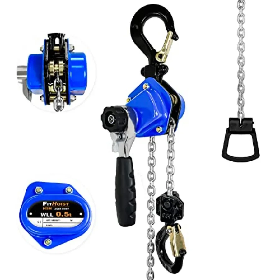 Mini Chain Hoist 1/2 Ton 1100Lbs Capacity 10Ft Lift Manual Lever Chain Hoist Alloy Steel G80 Chain 2 Heavy Duty Hooks, for Gara
Mini Chain Hoist 1/2 Ton 1100Lbs Capacity 10Ft Lift Manual Lever Chain Hoist Alloy Steel G80 Chain 2 Heavy Duty Hooks, for Gara