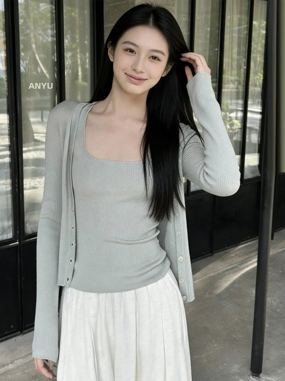Slim Fit Knitted Open Cardigan Jacket Women's Long Sleeve Thin Two-Piece Set Simple Commute Style Polyester Fiber Summer Wear
Slim Fit Knitted Open Cardigan Jacket Women's Long Sleeve Thin Two-Piece Set Simple Commute Style Polyester Fiber Summer Wear