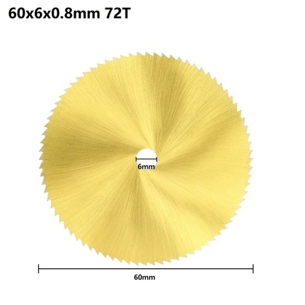 Titanium Coated HSS Saw Blade 60mm 72 Teeth Wood Metal Cutting Disc for Rotary Tools Mini Circular
Titanium Coated HSS Saw Blade 60mm 72 Teeth Wood Metal Cutting Disc for Rotary Tools Mini Circular