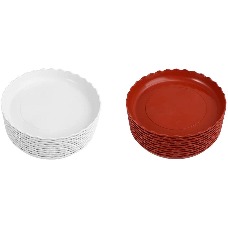 20 Pieces Of Wave-Shaped Plant Tray, Flower Pot Drip Tray, Suitable For Indoor And Outdoor Plants, (White, Red)
20 Pieces Of Wave-Shaped Plant Tray, Flower Pot Drip Tray, Suitable For Indoor And Outdoor Plants, (White, Red)