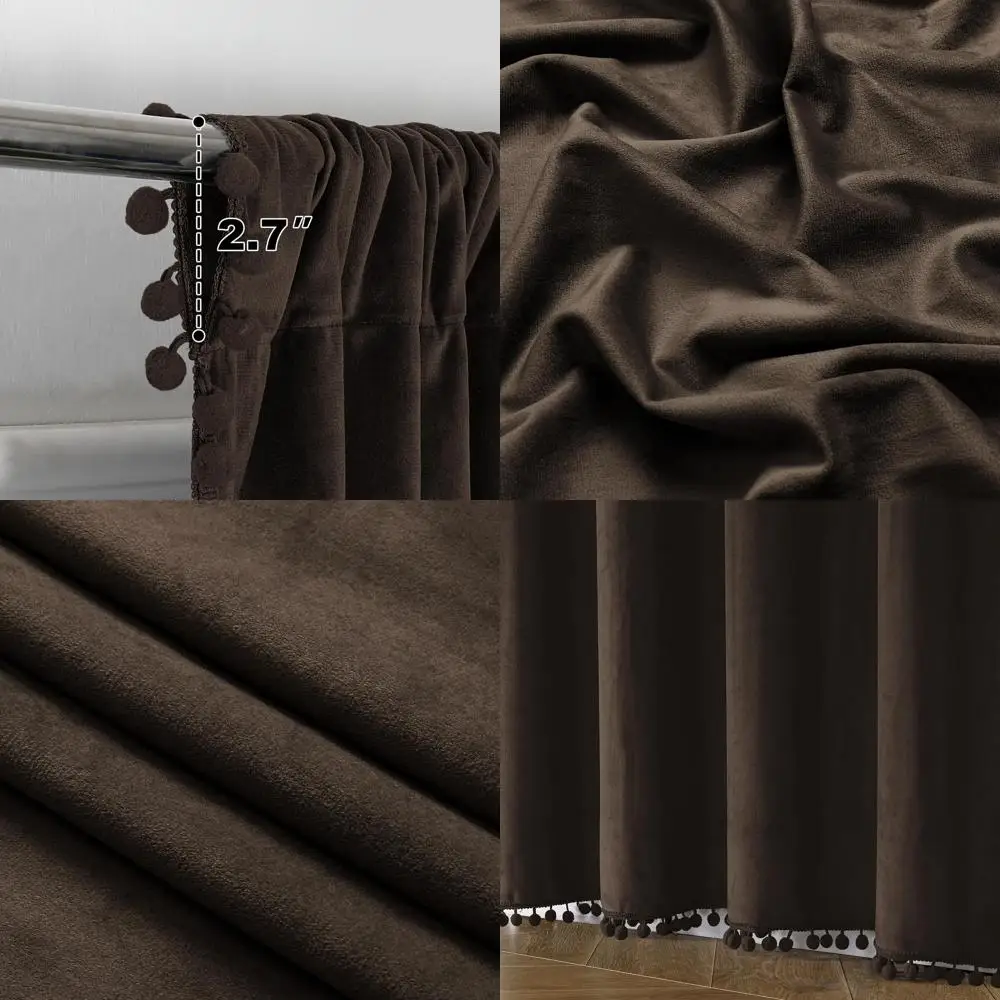 Коричневые бархатные затемняющие шторы для комнаты, 52 x 120, комплект из 2 панелей для спальни и гостиной
Коричневые бархатные затемняющие шторы для комнаты, 52 x 120, комплект из 2 панелей для спальни и гостиной
