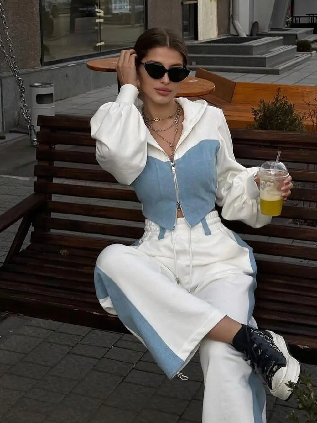 Fashion Casual Hoodie Set Cowboy Splicing Hoodie Top Pants Two Piece Set Women's Wear
Fashion Casual Hoodie Set Cowboy Splicing Hoodie Top Pants Two Piece Set Women's Wear