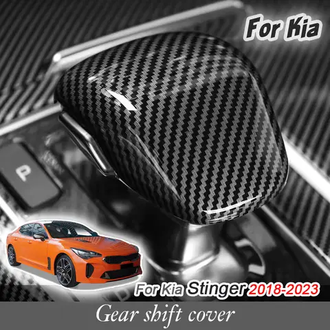 For Kia Stinger 2018 2019 2020 2021 2022 2023 Car gear shift Knob Cover decorative protection frame sticker Trim Anti Slip Grip