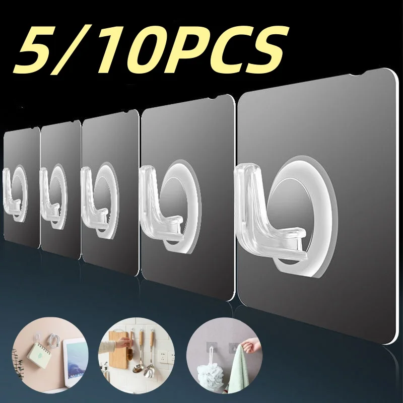 10PCS Transparent Self Adhesive Hooks Door Wall Mounted Hanger Hook Suction Heavy Load Rack Kitchen Bathroom Organizer Holder
10PCS Transparent Self Adhesive Hooks Door Wall Mounted Hanger Hook Suction Heavy Load Rack Kitchen Bathroom Organizer Holder