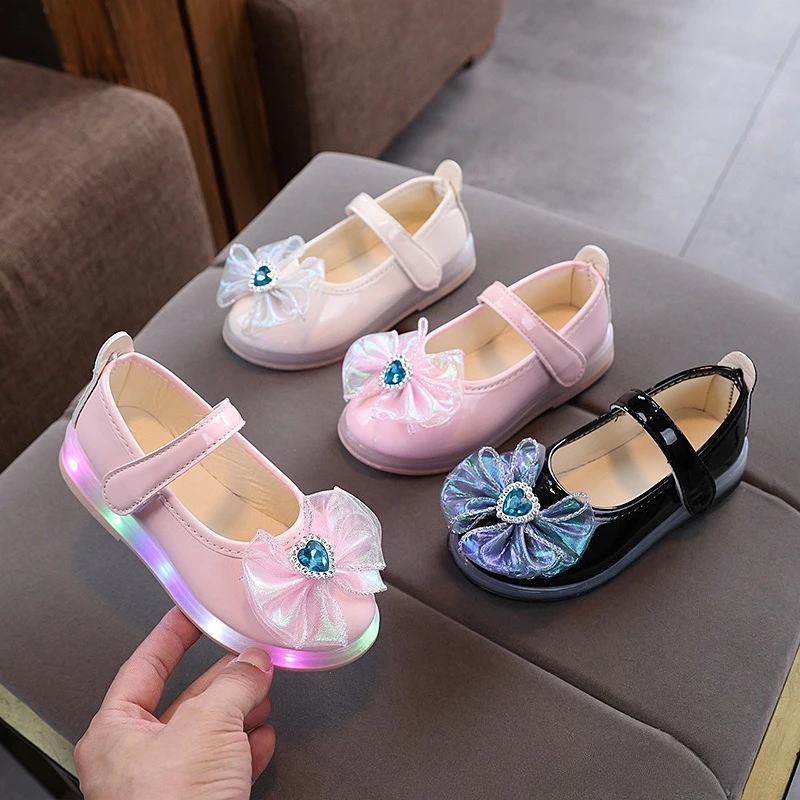 Girl Shoes 2025 Spring New Luminous Shoes Bow Leather Shoe Rhinestone Princess Shoe Fashion Women's Shoes Allmatch Kids Shoe
Girl Shoes 2025 Spring New Luminous Shoes Bow Leather Shoe Rhinestone Princess Shoe Fashion Women's Shoes Allmatch Kids Shoe