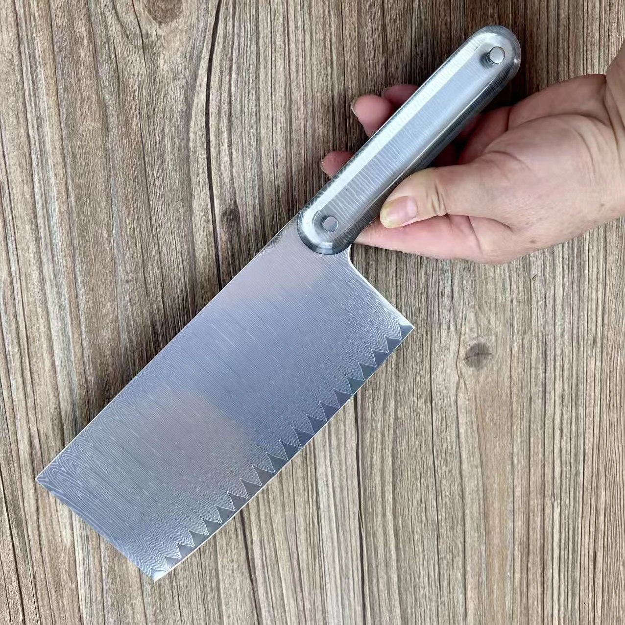 7 Inch Chiniese Chef's Knife 67-layers Damascus Steel VG-10 Blade Slicing Cleaver Professional Kitchen Knives Acrylic Handle
7 Inch Chiniese Chef's Knife 67-layers Damascus Steel VG-10 Blade Slicing Cleaver Professional Kitchen Knives Acrylic Handle