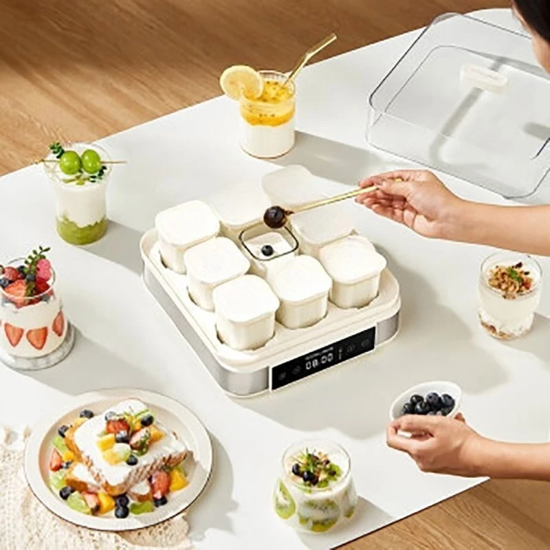 Yogurt machine, household small 9 grids, 1.5 liters fully automatic cup, milk skin yogurt fermentation box cooking machine
Yogurt machine, household small 9 grids, 1.5 liters fully automatic cup, milk skin yogurt fermentation box cooking machine