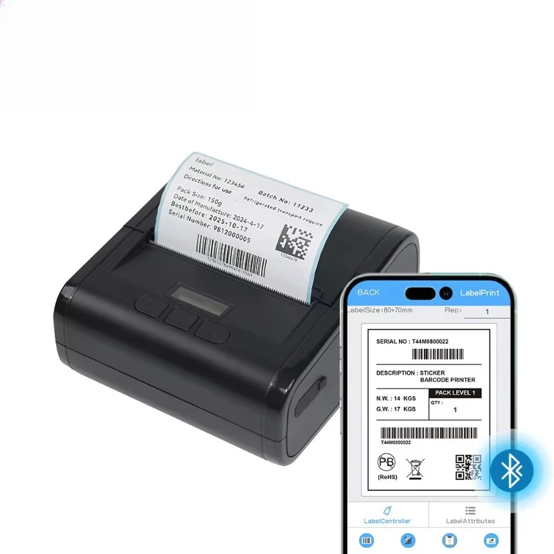 MINI 3inch Thermal Sticker Label Printer Pos Receipt Printer 80mm 2 in 1 2200mAh Battery Portable Barcode Printer
MINI 3inch Thermal Sticker Label Printer Pos Receipt Printer 80mm 2 in 1 2200mAh Battery Portable Barcode Printer