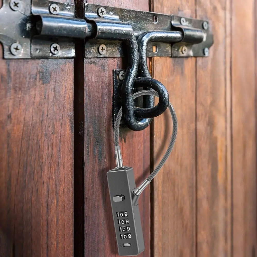 4 Digit Combination Long Rope Cable Lock Resettable Code Anti-theft File Cabinet Padlock Thickened Soft Wire Password Lock
4 Digit Combination Long Rope Cable Lock Resettable Code Anti-theft File Cabinet Padlock Thickened Soft Wire Password Lock