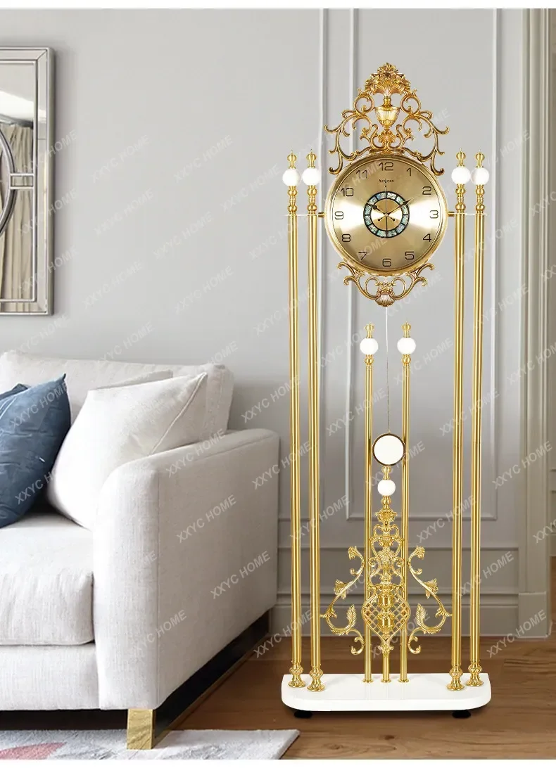 light luxury floor clock living room villa large ornament clocks and watches retro metal creativity
light luxury floor clock living room villa large ornament clocks and watches retro metal creativity
