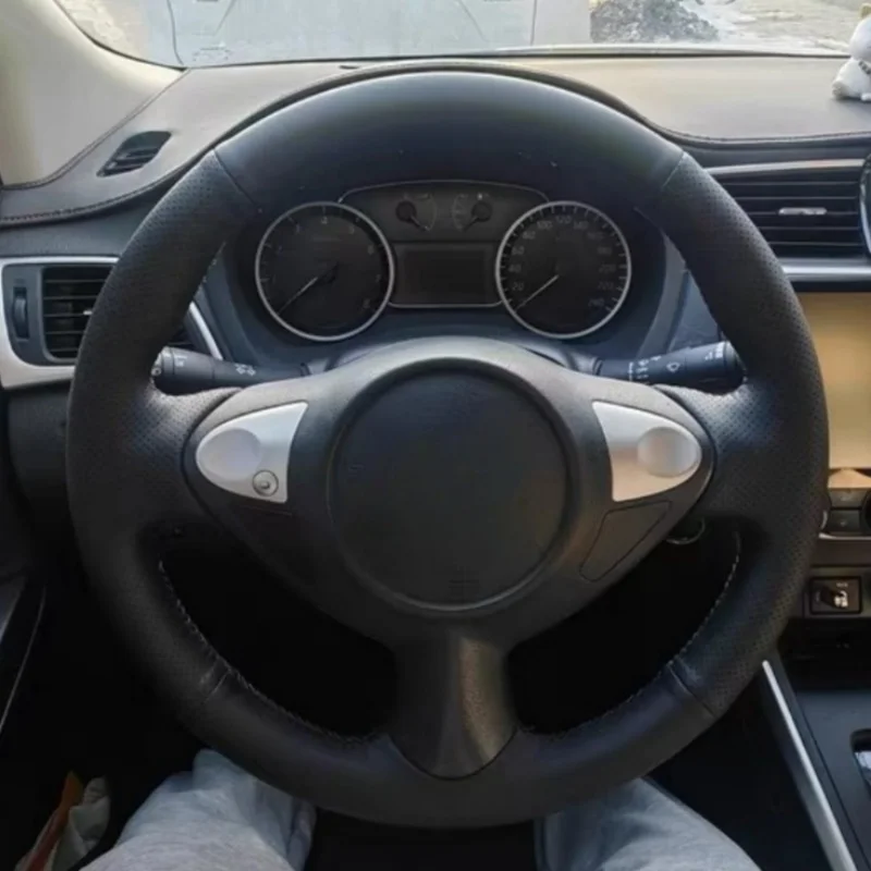 DIY Steering Wheel Cover Faux Leather Breathable Black For Nissan Sylphy Sunny Tiida Braiding Cover For Nissan Steering Wheel
DIY Steering Wheel Cover Faux Leather Breathable Black For Nissan Sylphy Sunny Tiida Braiding Cover For Nissan Steering Wheel