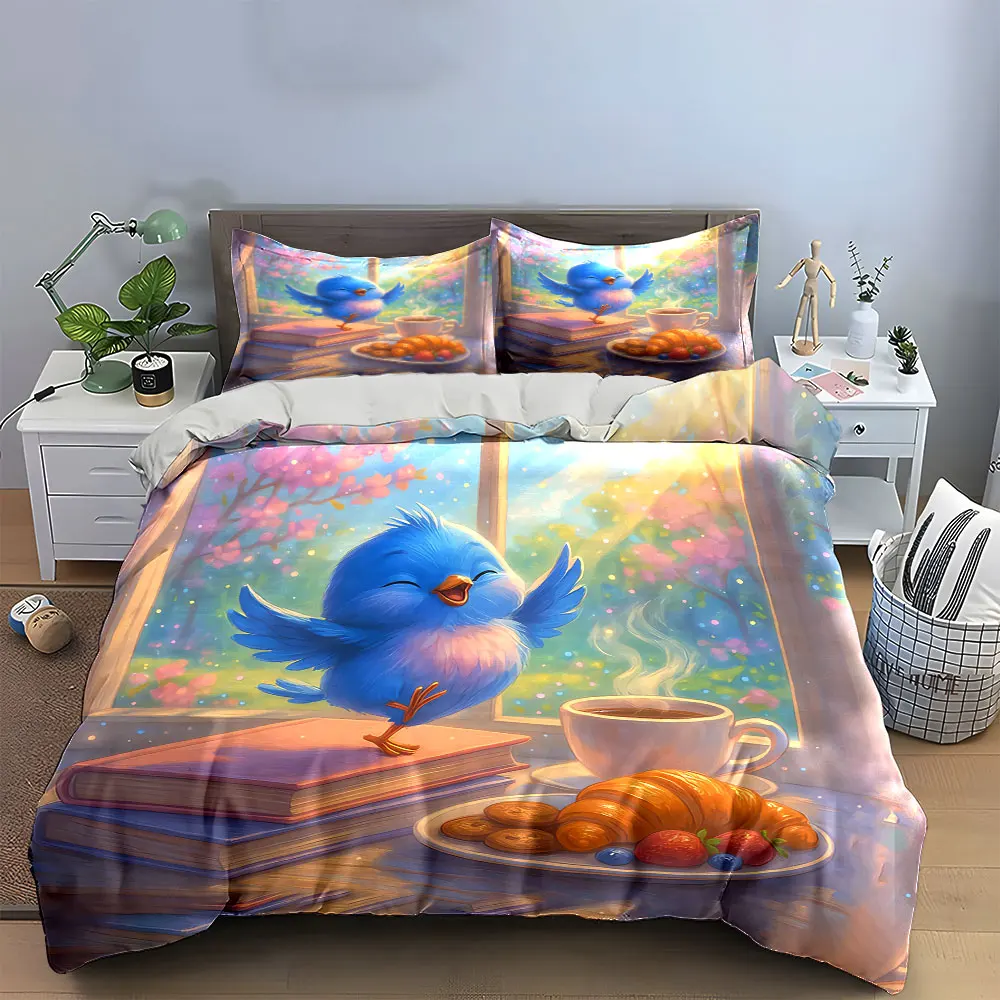 Morning Bird Breakfast Set Bedding Set with 1 Duvet Cover 2 Pillowcases Single Double King Queen, Gift
Morning Bird Breakfast Set Bedding Set with 1 Duvet Cover 2 Pillowcases Single Double King Queen, Gift