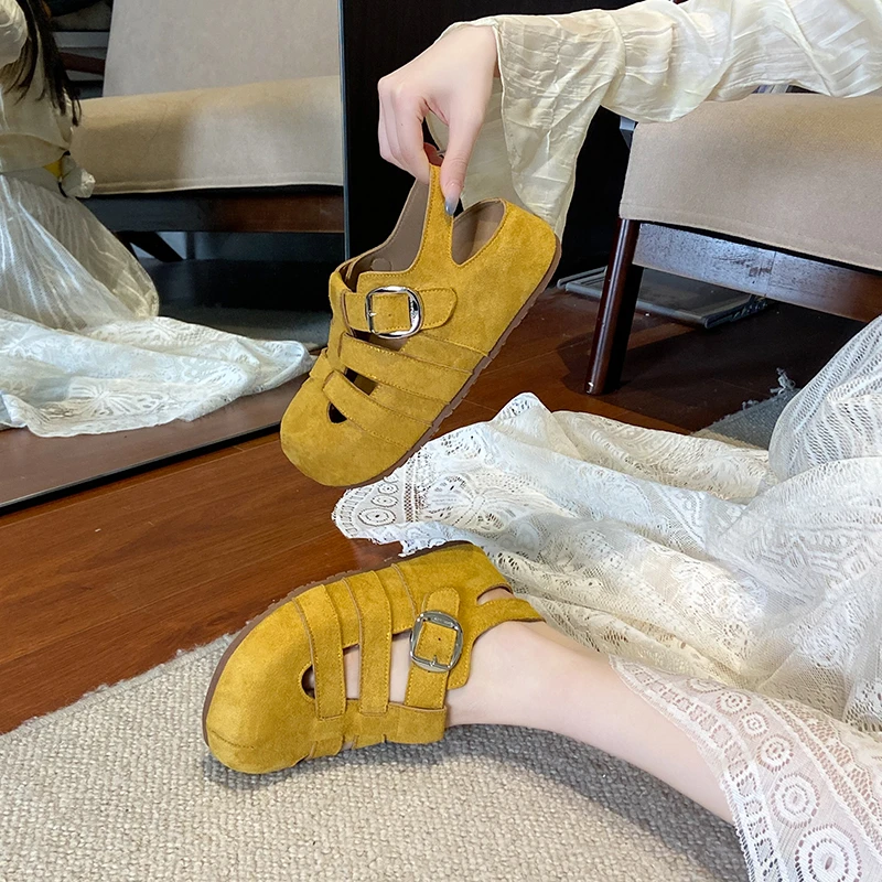 Women's Sandals One-line Buckle Platform Sole Flannel Cover Toe Shoes Women Dress Roman Retro Anti-Slip Sole Sandalias De Mujer
Women's Sandals One-line Buckle Platform Sole Flannel Cover Toe Shoes Women Dress Roman Retro Anti-Slip Sole Sandalias De Mujer