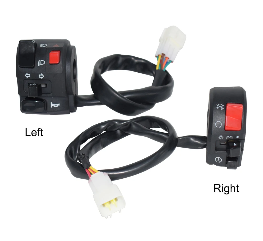 22mm Motorcycle Switches Motorbike Horn Button Turn Signal Electric Fog Lamp Light Start Handlebar Controller wire harness
22mm Motorcycle Switches Motorbike Horn Button Turn Signal Electric Fog Lamp Light Start Handlebar Controller wire harness