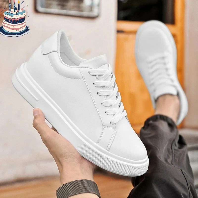 New Men's Sneakers Elevator Shoes Heightening Height Increase Insole 6-10CM High Heels Shoes Leather Sport Shoes Men Shoes
New Men's Sneakers Elevator Shoes Heightening Height Increase Insole 6-10CM High Heels Shoes Leather Sport Shoes Men Shoes