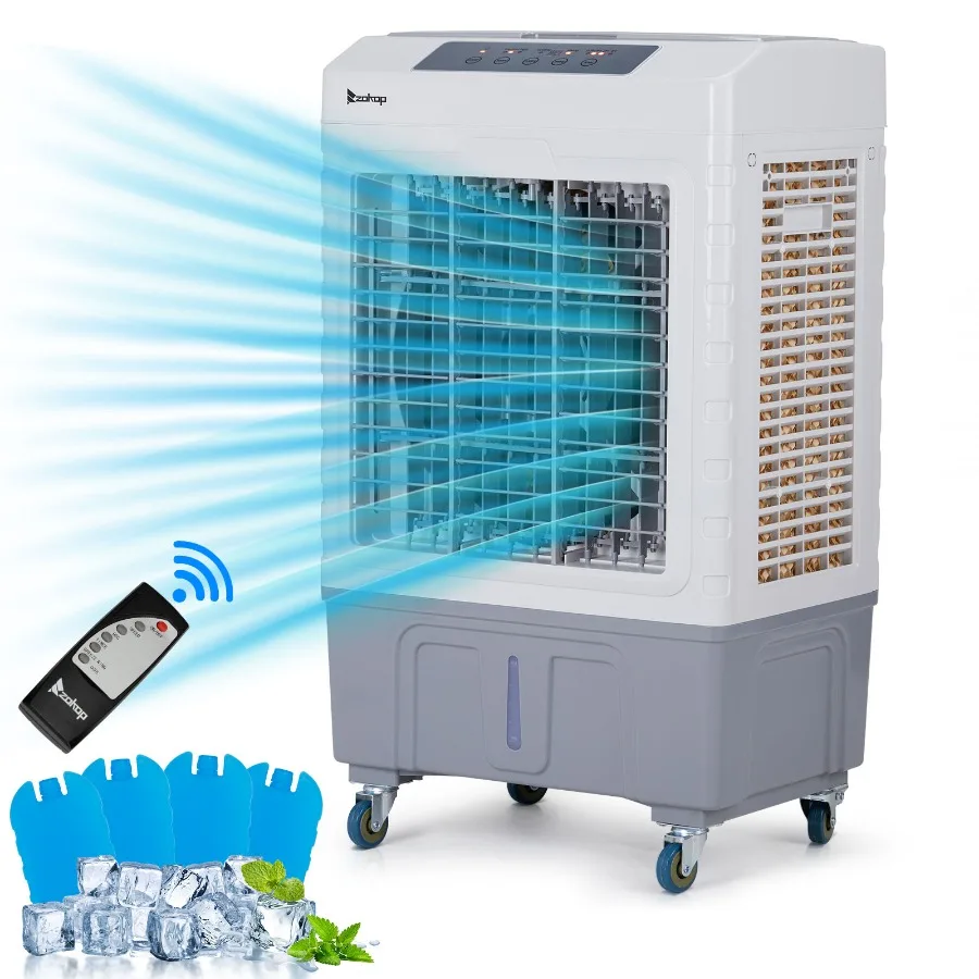 3 in 1 Portable Evaporative Cooler, Indoor, Outdoor, 2647CFM Personal Air Cooler with remote control, 10.57 Gal Large Water Tan
3 in 1 Portable Evaporative Cooler, Indoor, Outdoor, 2647CFM Personal Air Cooler with remote control, 10.57 Gal Large Water Tan