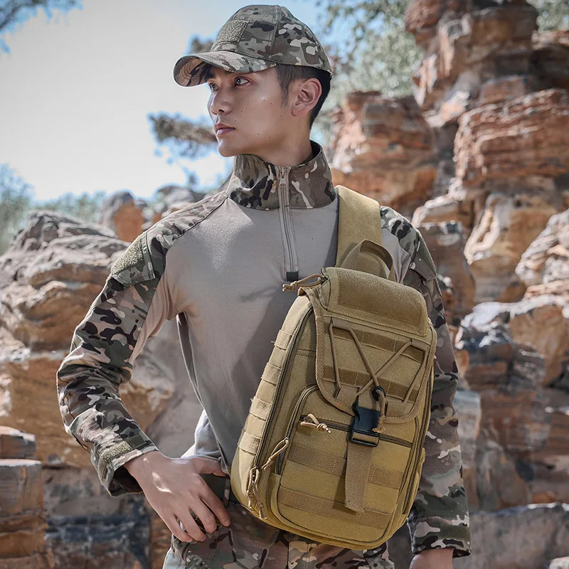Waterproof nylon fabric men's outdoor tactical chest bag, mountaineering protection single-shoulder crossbody bag large capacity
Waterproof nylon fabric men's outdoor tactical chest bag, mountaineering protection single-shoulder crossbody bag large capacity