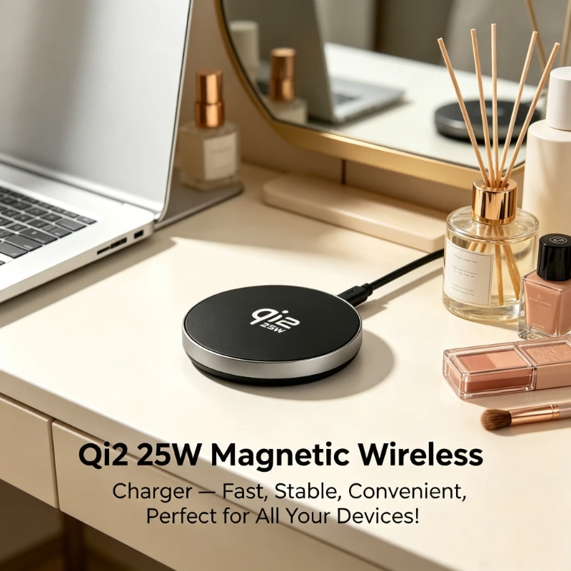 25W Qi2 Magnetic Wireless Charger, MagSafe Compatible Fast Charging Pad with 1M USB-C Cable for iPhone 15/14/13/12, Samsung
25W Qi2 Magnetic Wireless Charger, MagSafe Compatible Fast Charging Pad with 1M USB-C Cable for iPhone 15/14/13/12, Samsung