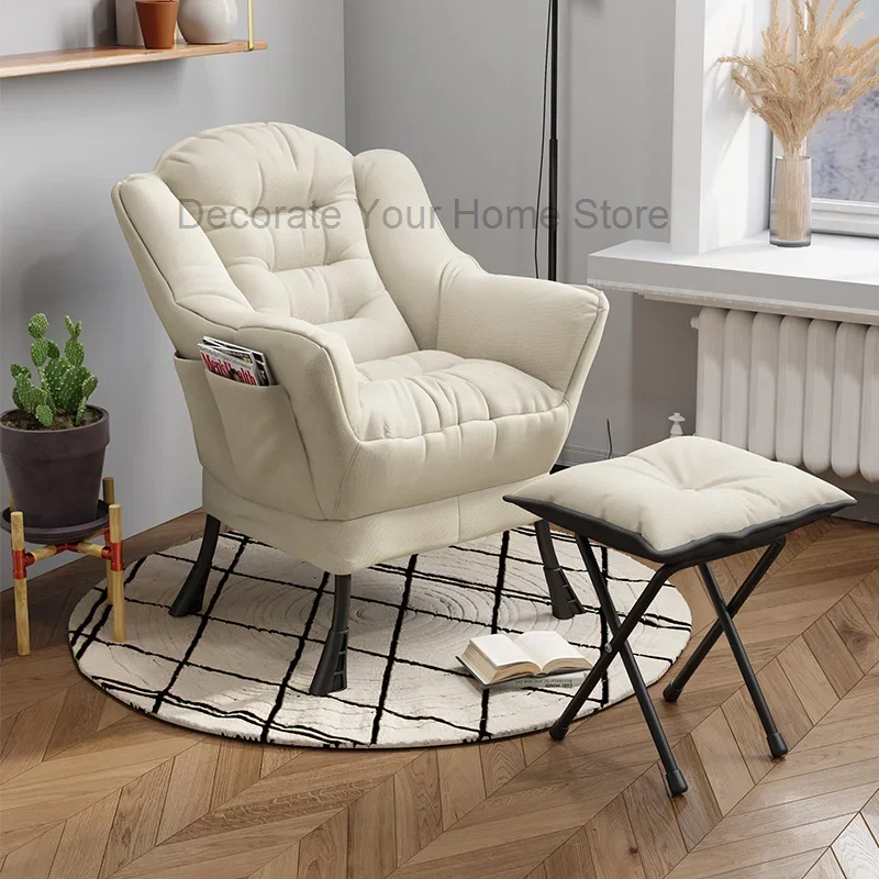 Lounge Comfortable Sofa Chair with Pedals Nordic Balcony Lazy Leisure Sofa Bedroom Recliner Backrest Small Couch Computer Chair
Lounge Comfortable Sofa Chair with Pedals Nordic Balcony Lazy Leisure Sofa Bedroom Recliner Backrest Small Couch Computer Chair