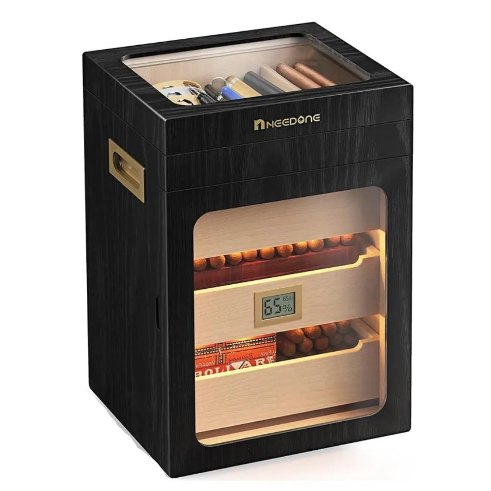 NEEDONE 100-150 отсчетов, хьюмидор для сигар, настольный хьюмидор, деревянный шкаф с 3 увлажнителями, светодиодной подсветкой для сигар, гигрометр для дома 
NEEDONE 100-150 отсчетов, хьюмидор для сигар, настольный хьюмидор, деревянный шкаф с 3 увлажнителями, светодиодной подсветкой для сигар, гигрометр для дома