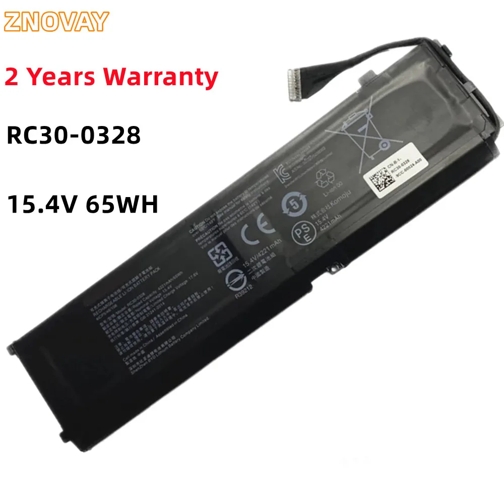 ZNOVAY 4221mAh RC30-0328 Laptop Battery for Razer Blade 15 2020 RZ09-0328 RZ09-03304x RZ09-03305x RZ09-0330x 15.4V 65WH
ZNOVAY 4221mAh RC30-0328 Laptop Battery for Razer Blade 15 2020 RZ09-0328 RZ09-03304x RZ09-03305x RZ09-0330x 15.4V 65WH