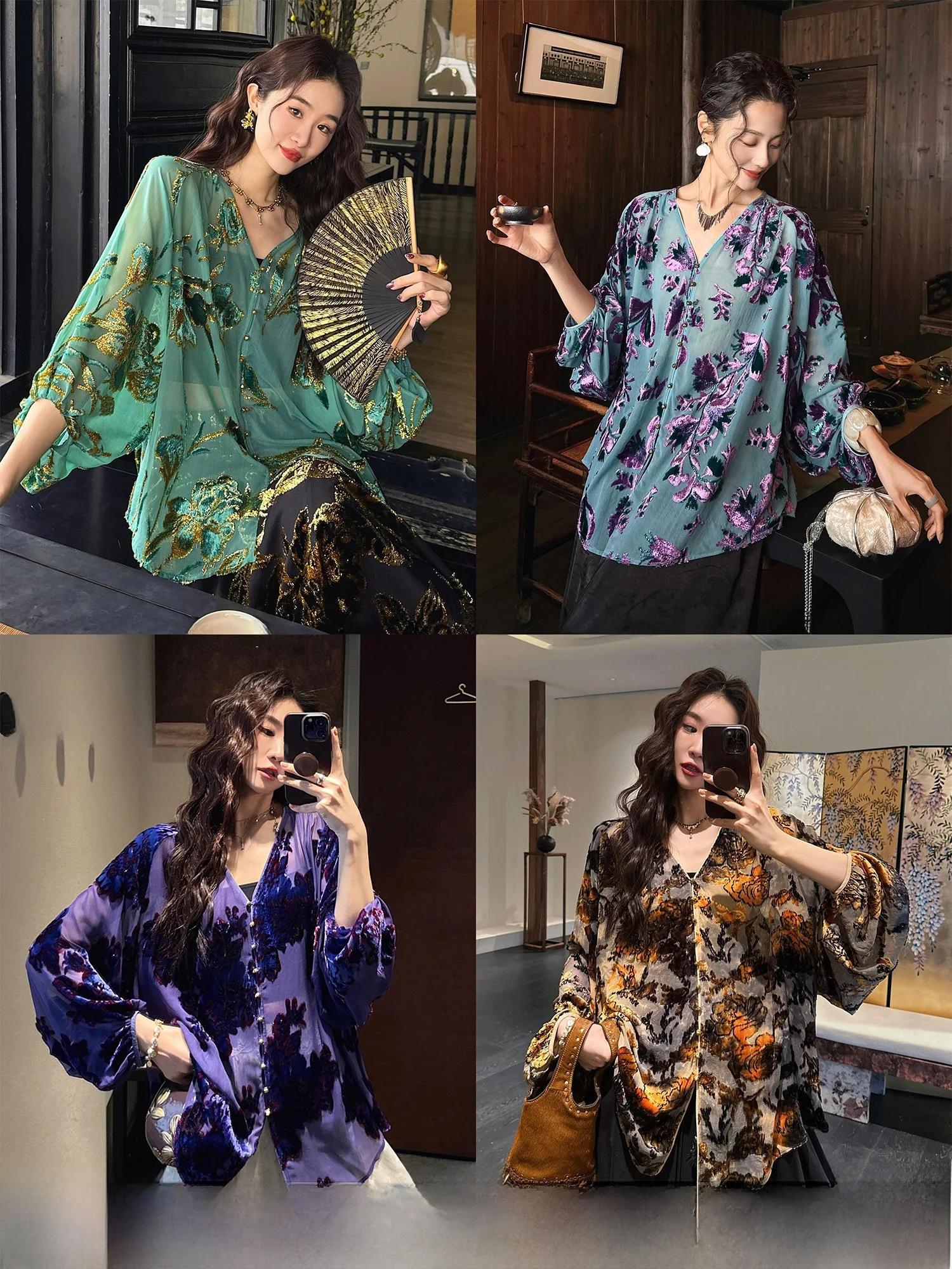 New Chinese Sle Women's irt Gold Skin Embroidery Bla Flower Trendy Long Sve Silk Knitted Warm Commute Sle Spring C...
New Chinese Sle Women's irt Gold Skin Embroidery Bla Flower Trendy Long Sve Silk Knitted Warm Commute Sle Spring C...