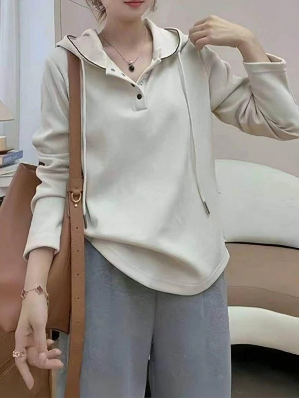 Slimming Large Size Women's Hoodie Long Sve Sweatirt Spring 2026 Faionable Casual Loose Fit Versatile Top Trendy
Slimming Large Size Women's Hoodie Long Sve Sweatirt Spring 2026 Faionable Casual Loose Fit Versatile Top Trendy